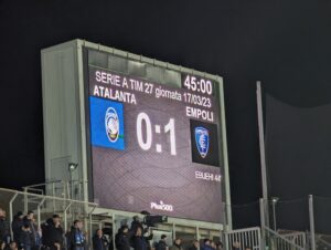 The Half Time scoreboard