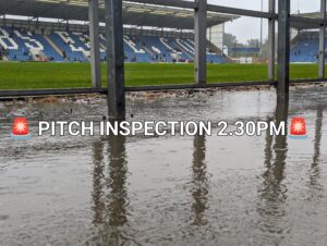 Colchester United Waterlogged pitch
